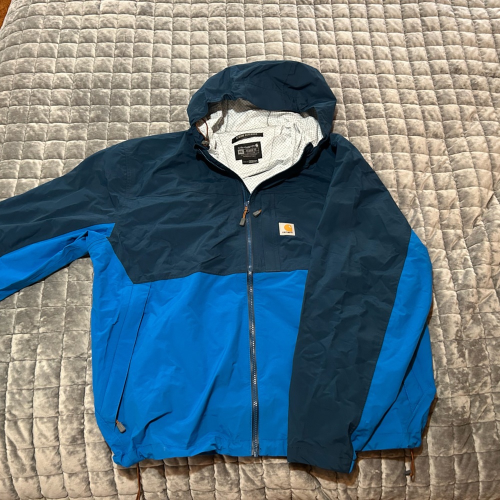 Carhartt Blue and Dark Blue Raincoat 
A1